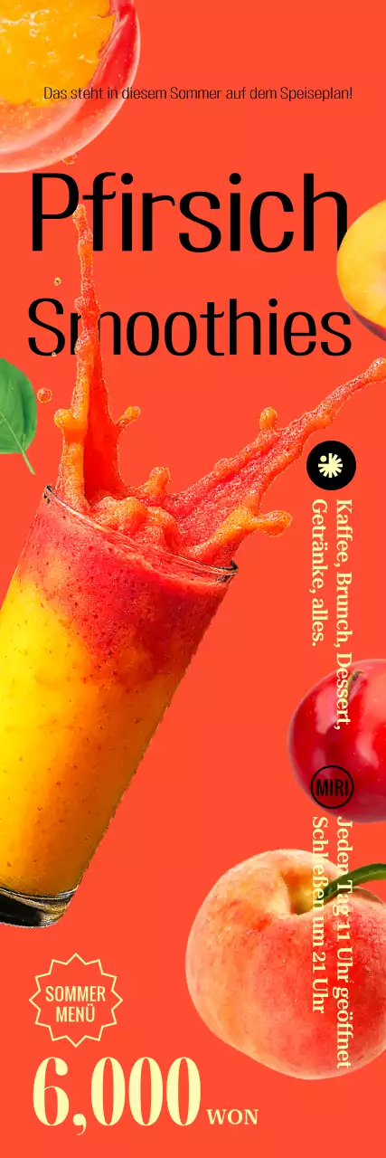 Werbung für Orangenlimonade