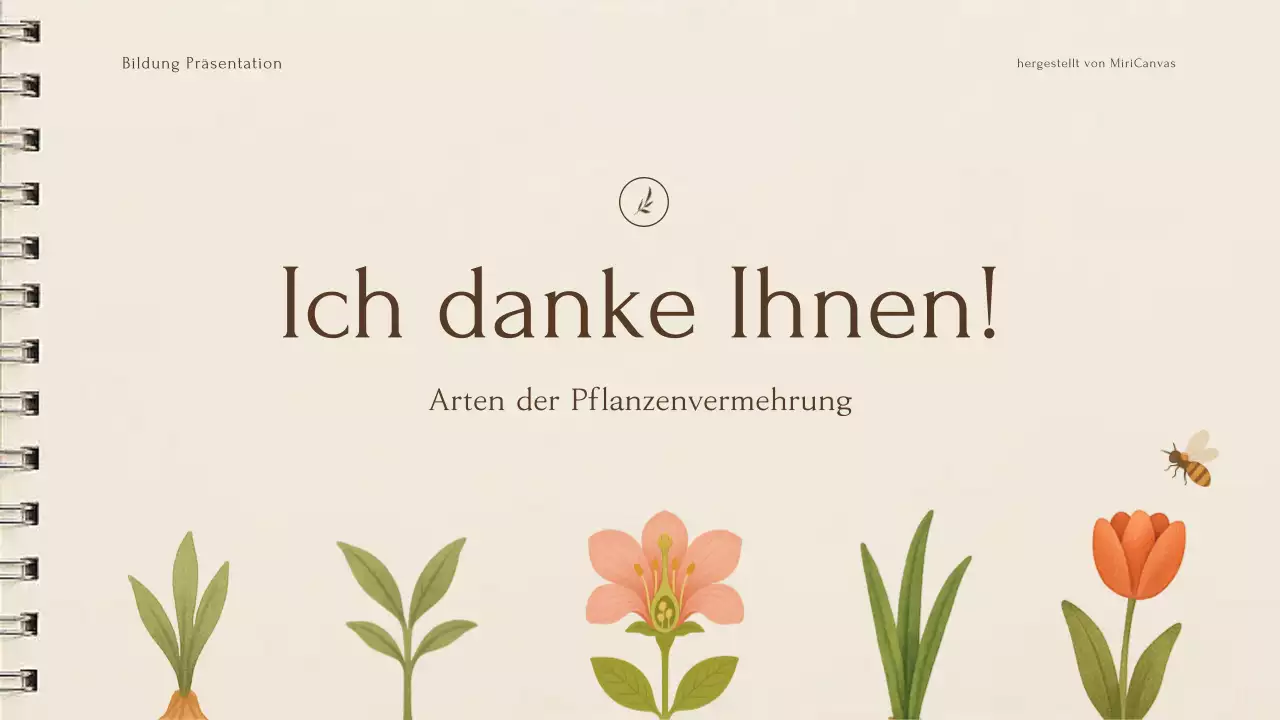 Beige botanische Pflanzenvorlesung Präsentation