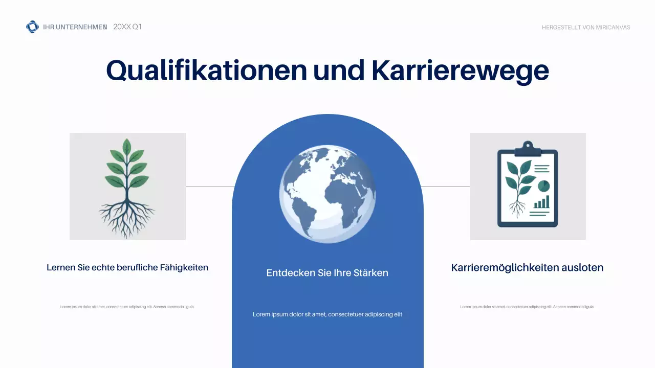 Blaue moderne Biodiversitäts-Geschäftspräsentation