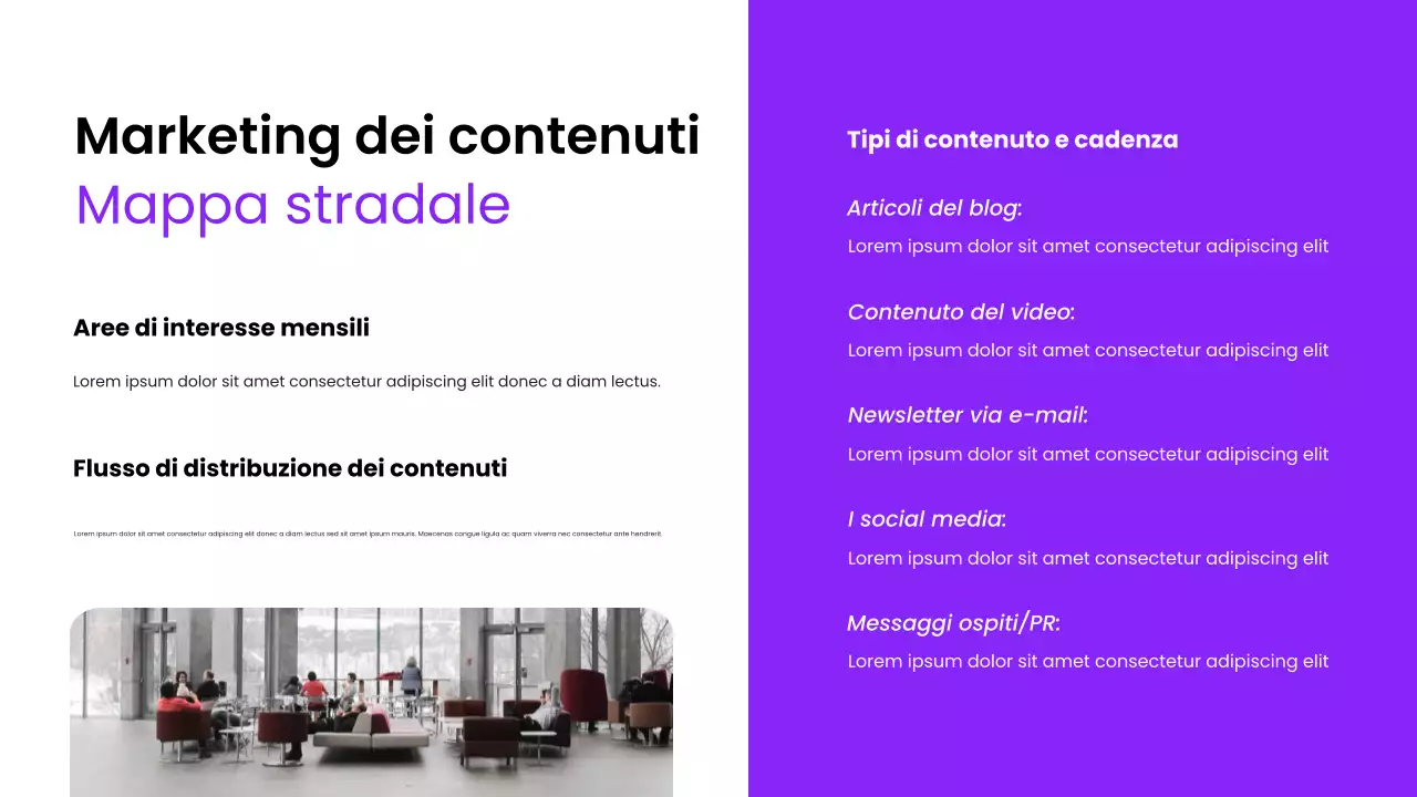 Presentazione di suggerimenti per la presenza online con Pitch Deck moderno viola