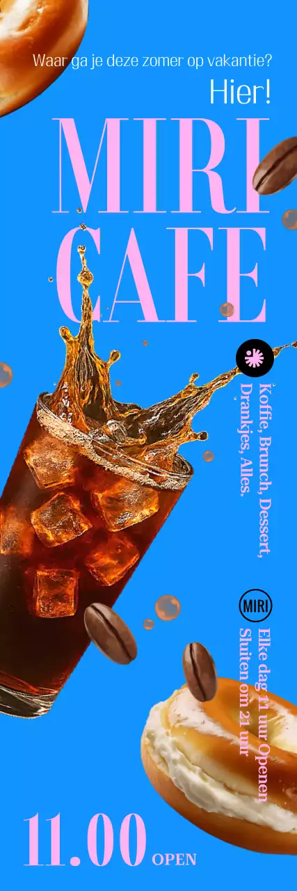 Advertentie voor Blue Modern Cafe