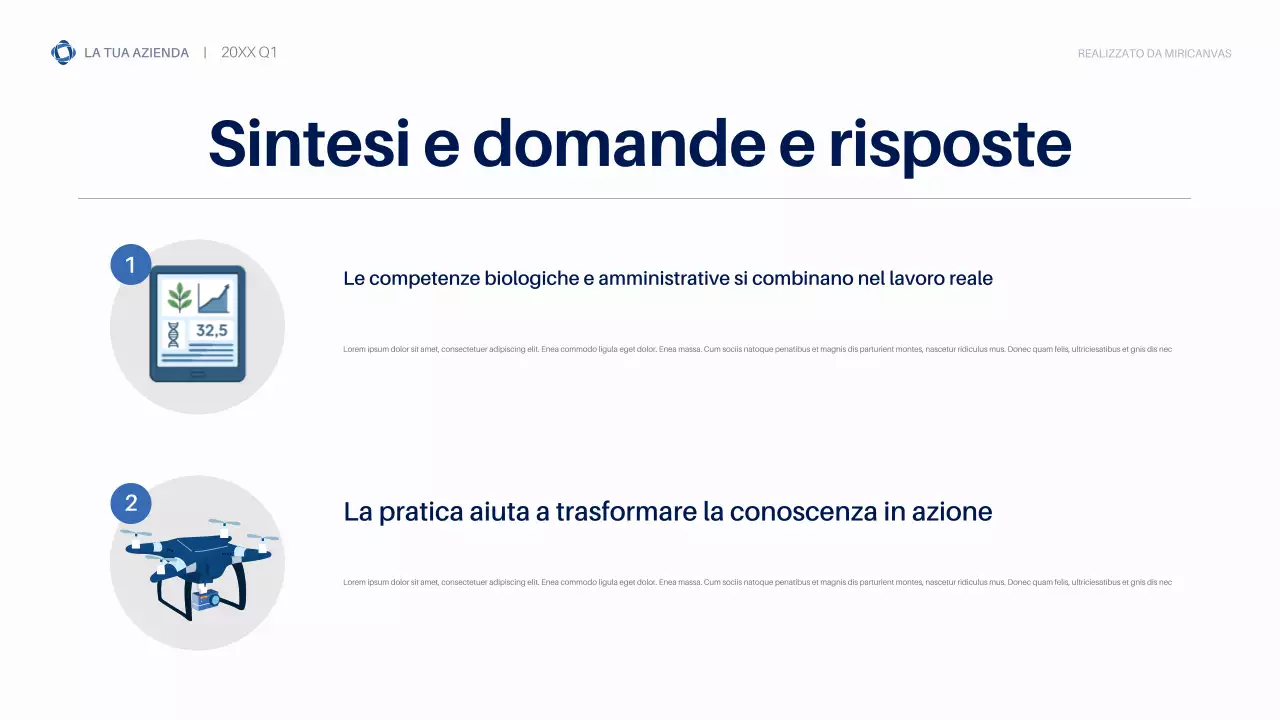 Presentazione aziendale sulla biodiversità moderna blu