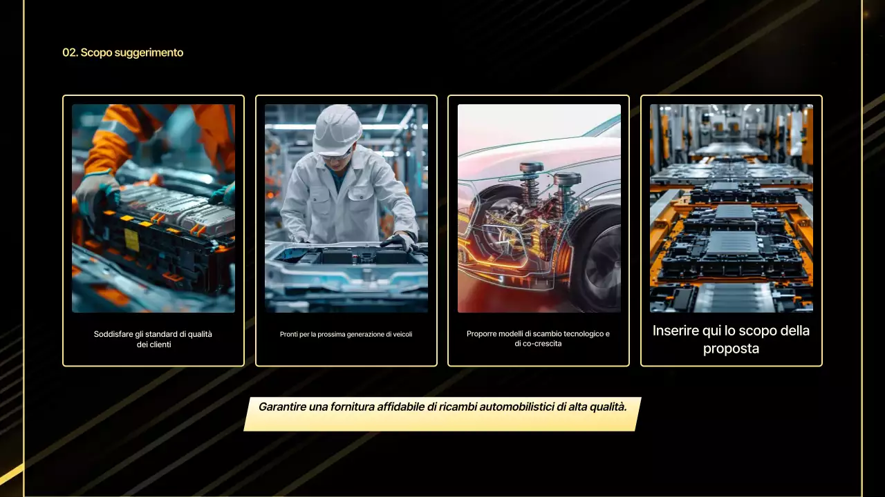 Proposta di auto nera ed elegante