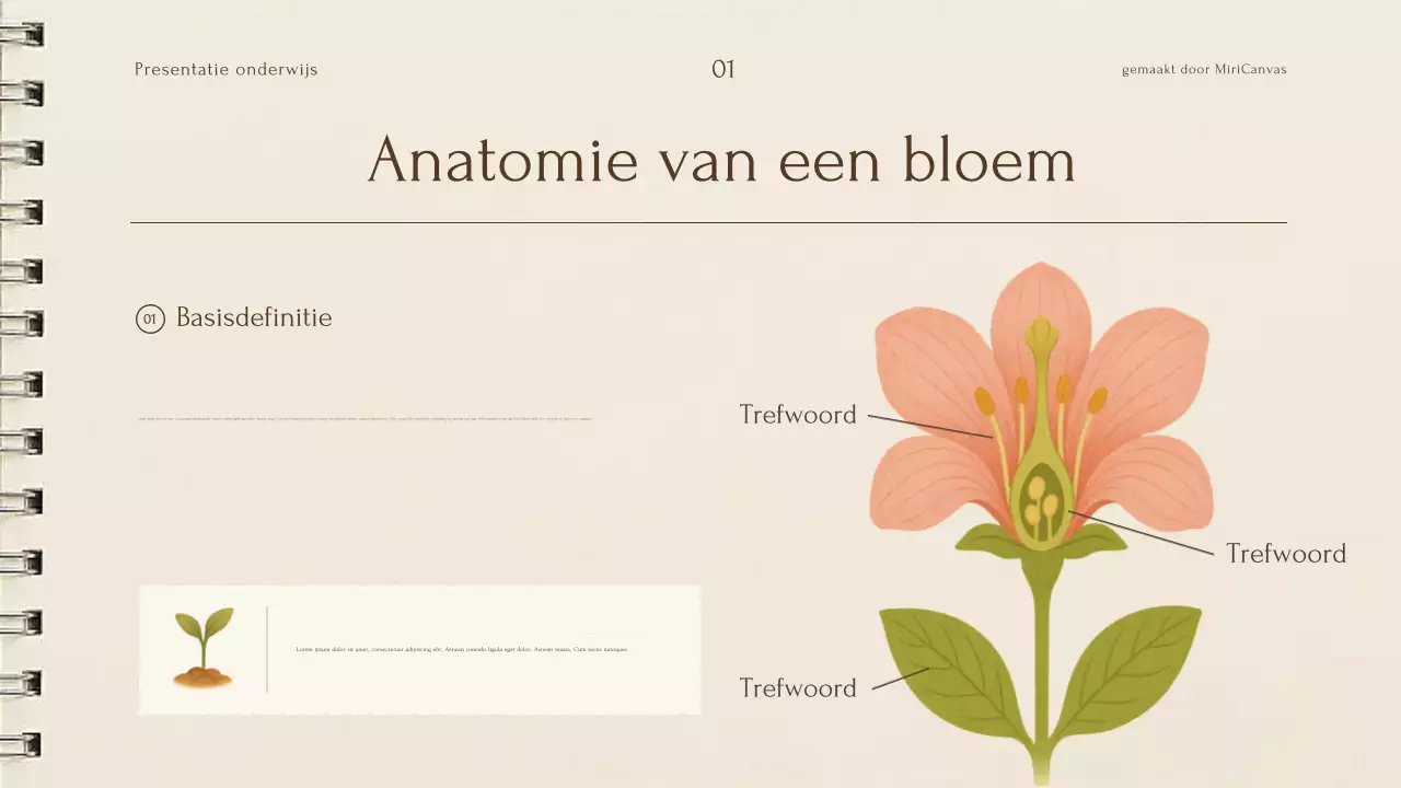 Beige Botanische Plant Lezing Presentatie