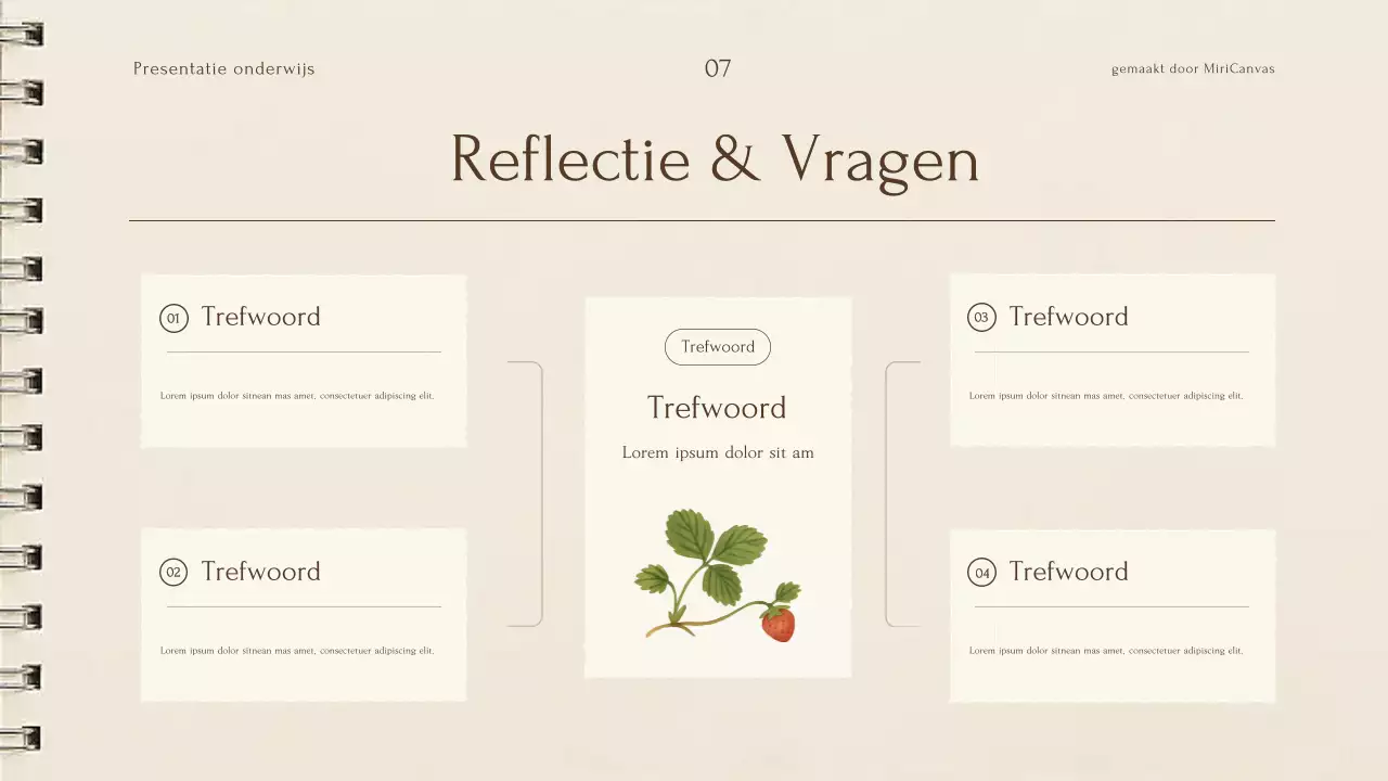 Beige Botanische Plant Lezing Presentatie