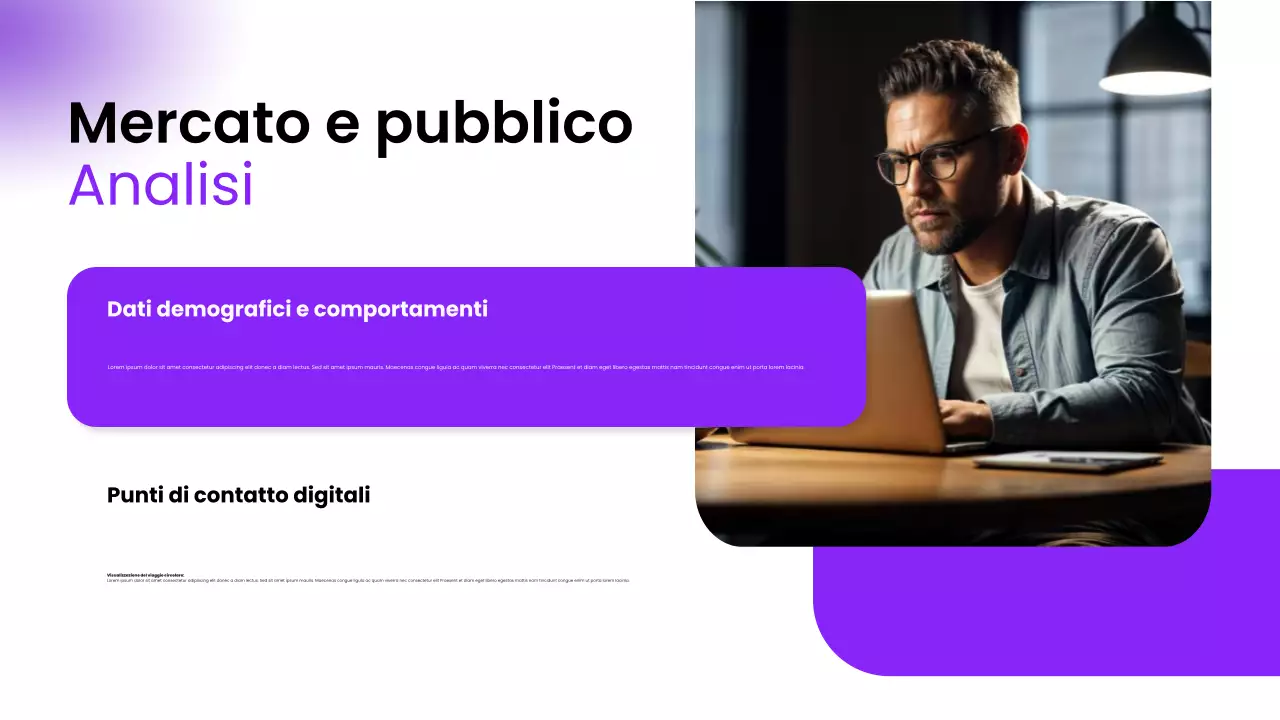 Presentazione di suggerimenti per la presenza online con Pitch Deck moderno viola