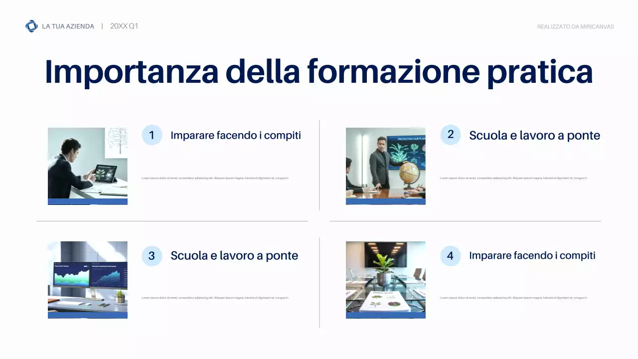 Presentazione aziendale sulla biodiversità moderna blu