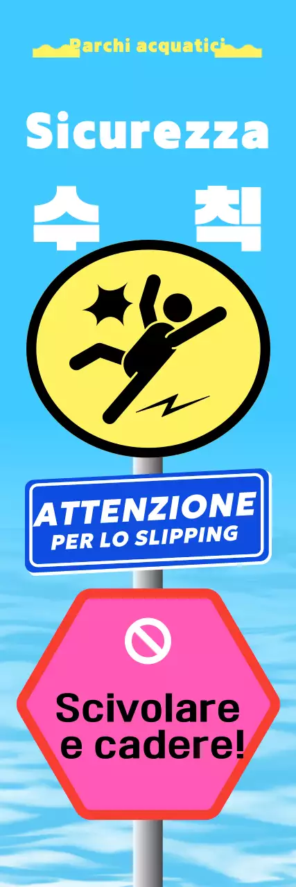 Regole di sicurezza per la pulizia e lo scivolamento del cielo azzurro