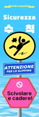 Regole di sicurezza per la pulizia e lo scivolamento del cielo azzurro