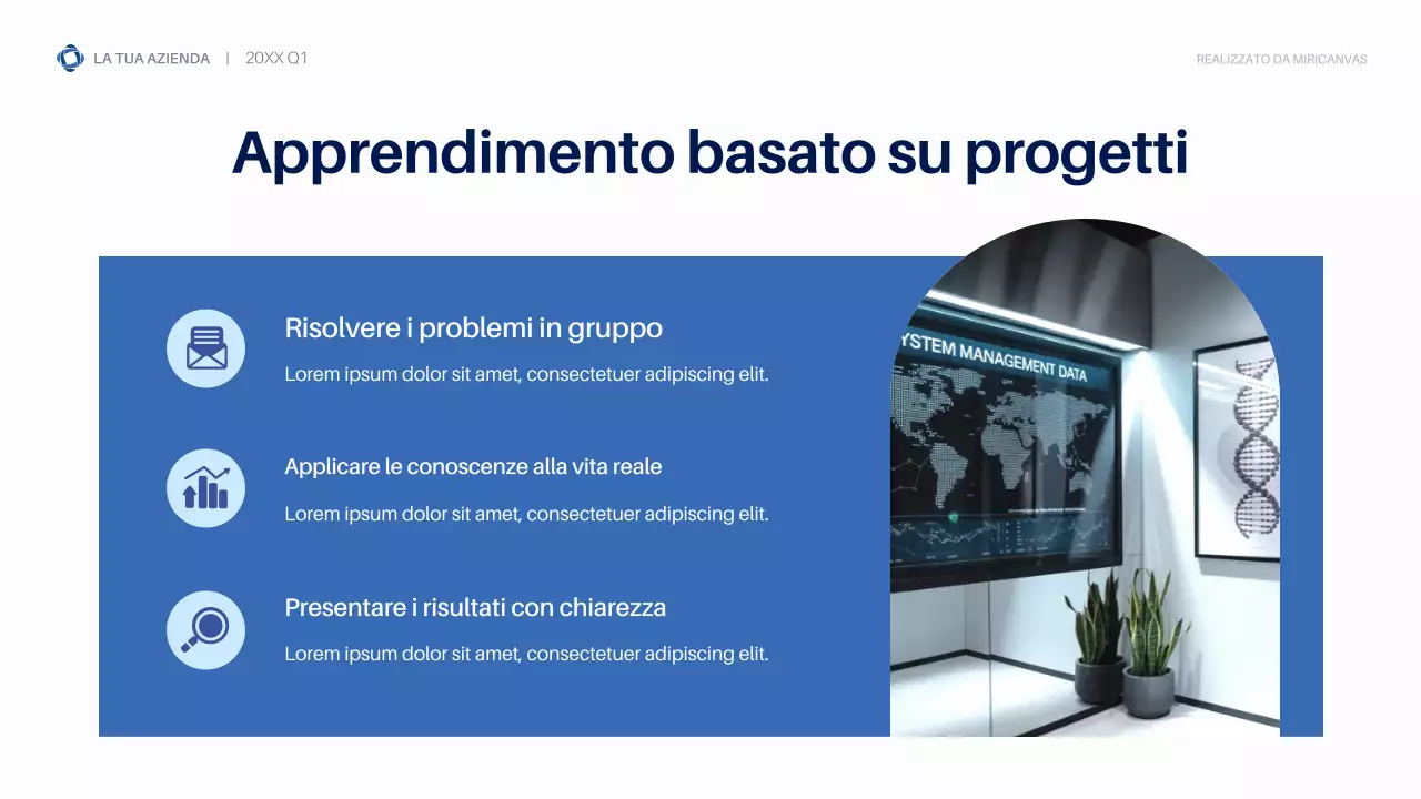 Presentazione aziendale sulla biodiversità moderna blu