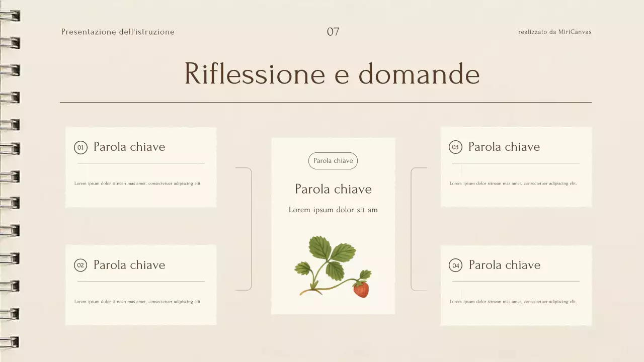 Presentazione della conferenza botanica sulle piante beige