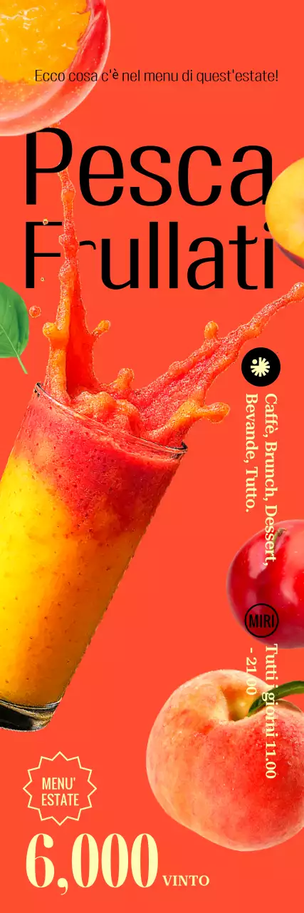 Pubblicità della bevanda all'arancia