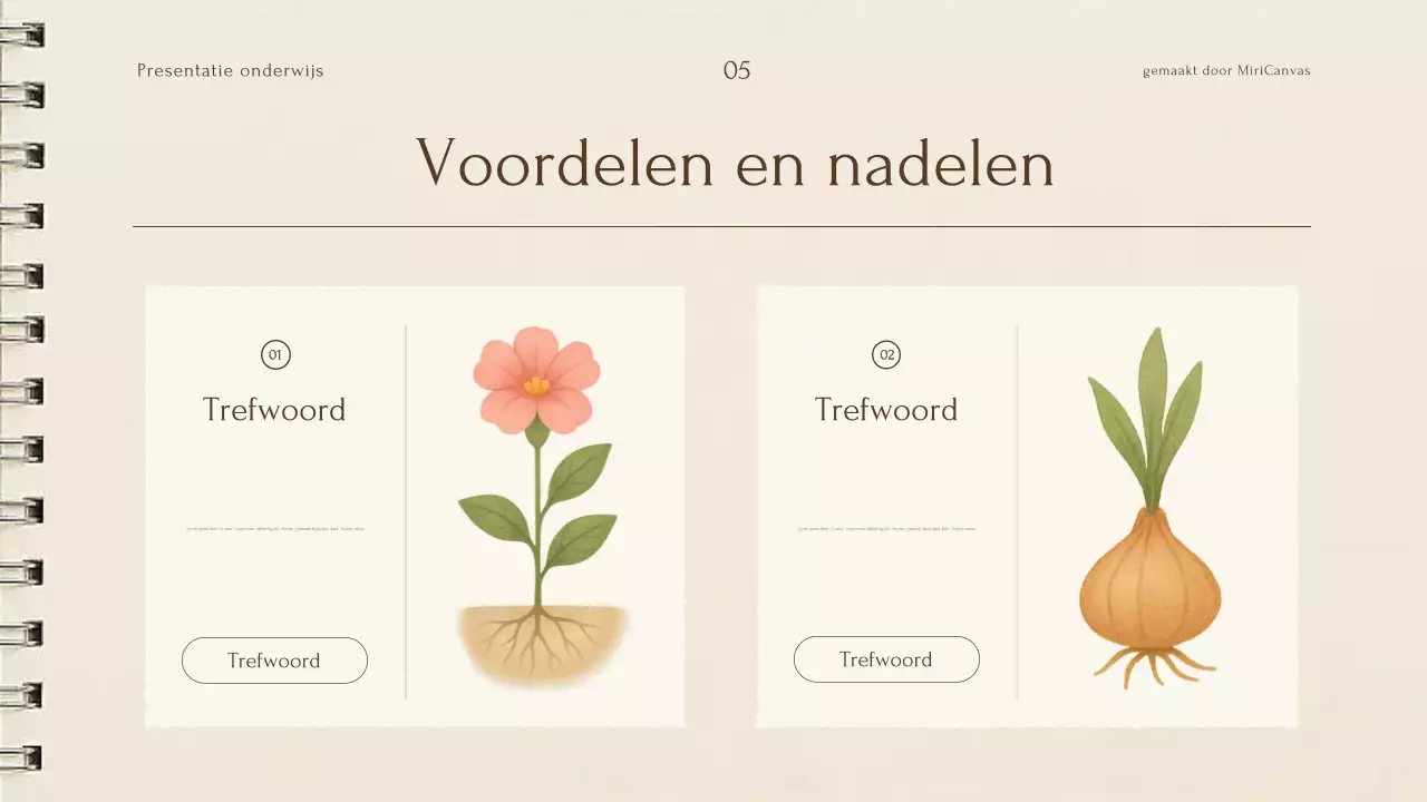 Beige Botanische Plant Lezing Presentatie