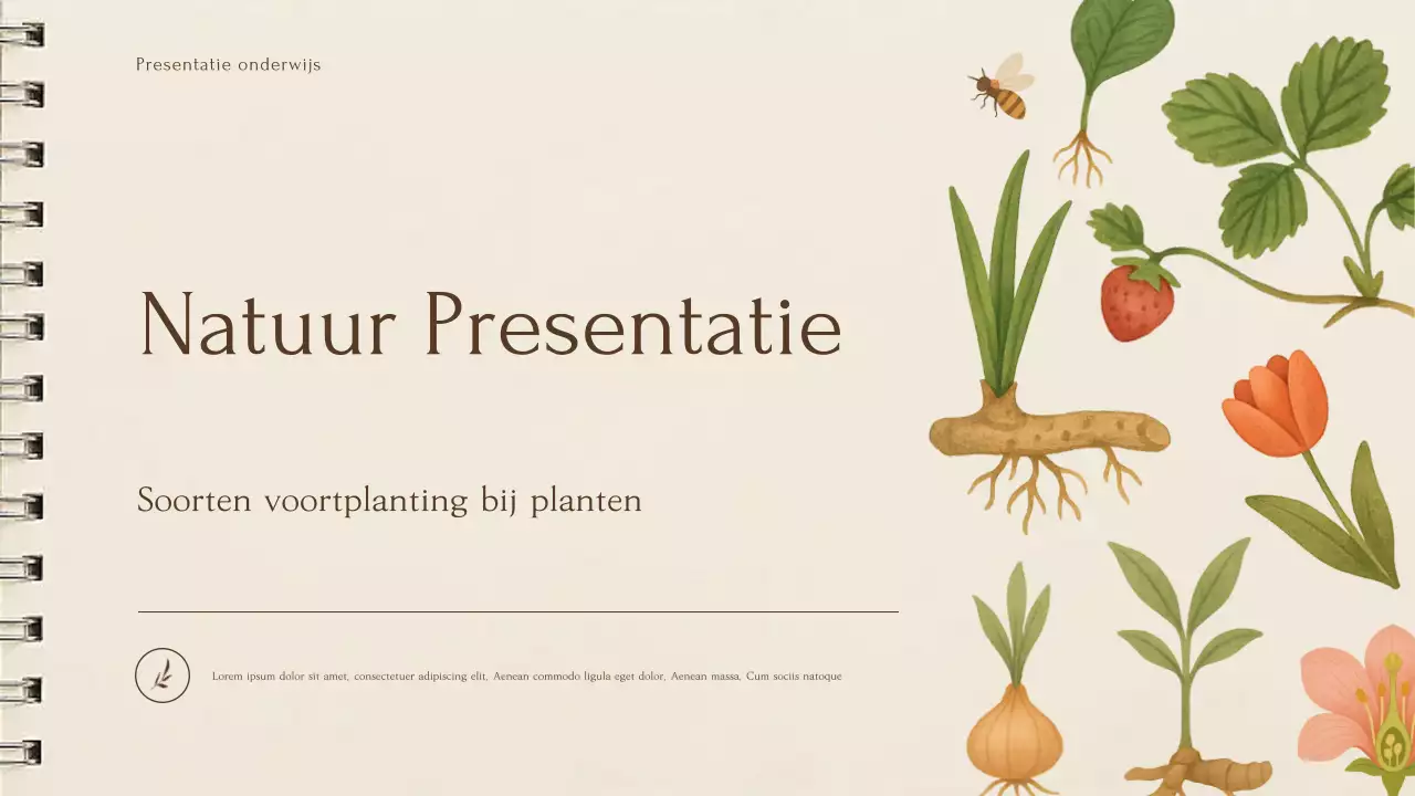 Beige Botanische Plant Lezing Presentatie