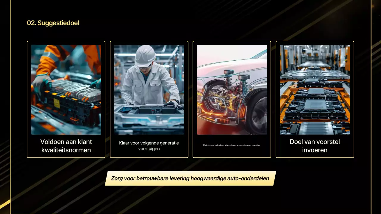 Zwarte stijlvolle autovoorstel