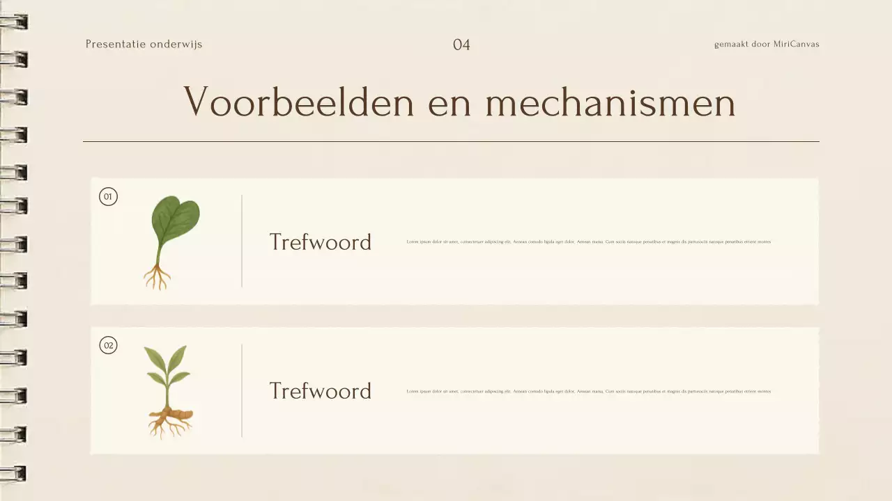 Beige Botanische Plant Lezing Presentatie