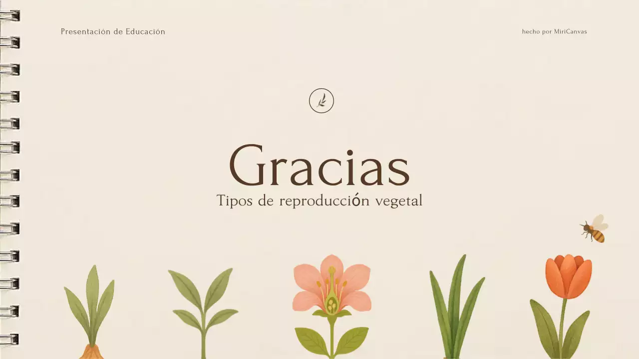 Presentación de la conferencia sobre plantas botánicas beige