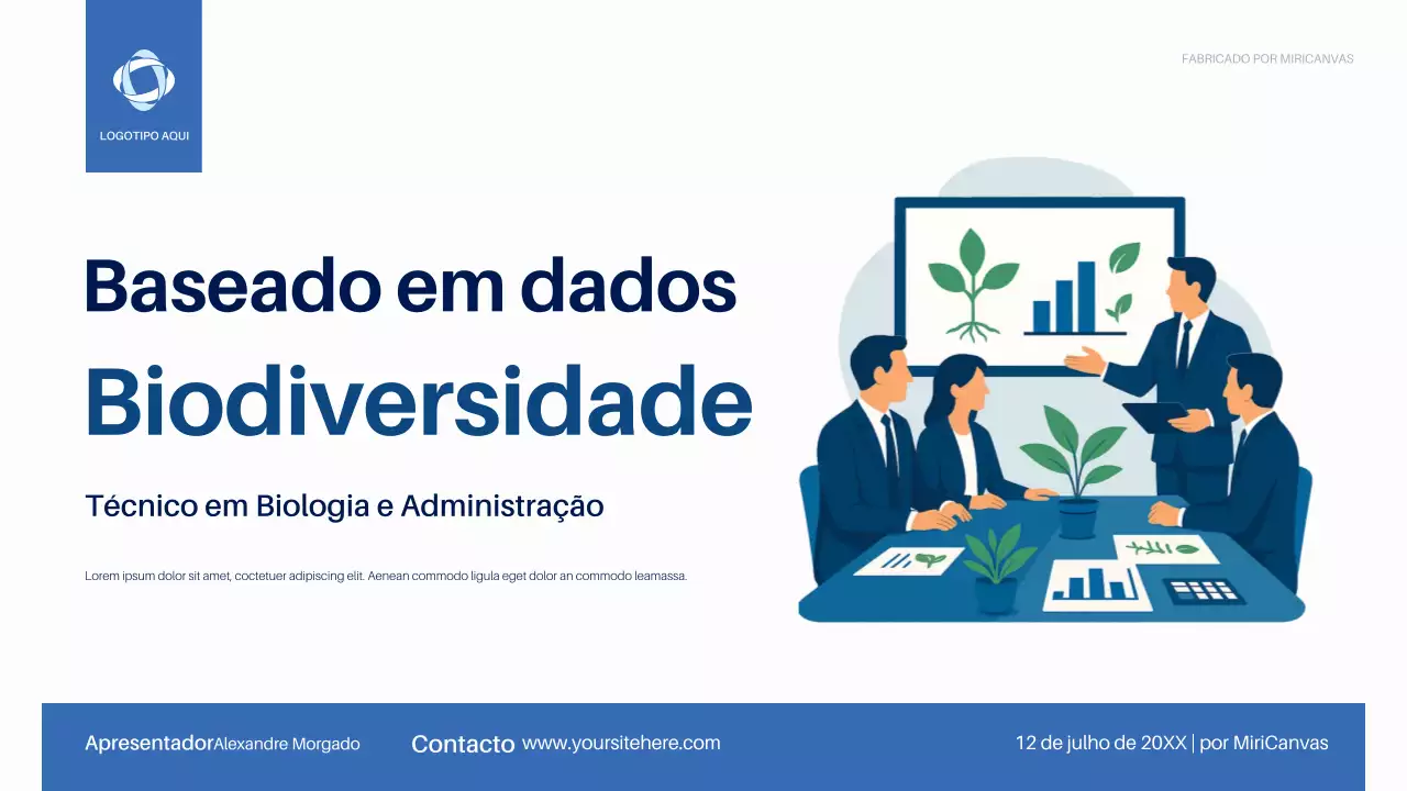 Apresentação de Negócios da Blue Modern Biodiversity