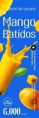 Promoción del menú de verano de Blue Pop