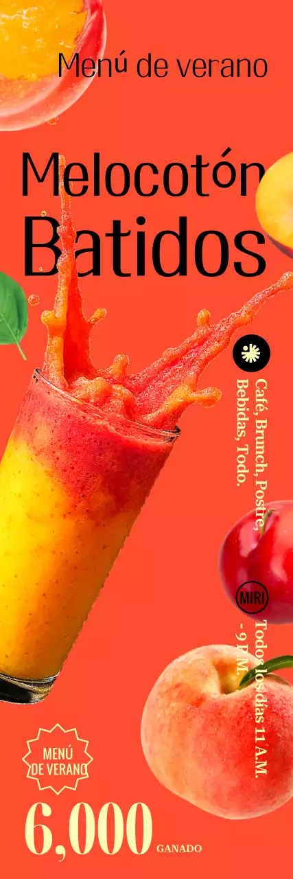 Anuncio de bebida gaseosa de naranja