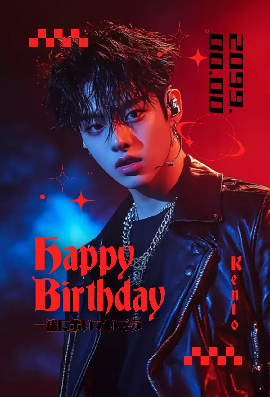 赤 クール 誕生日 ポスター ダークセンイル