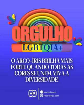Postagem de anúncio do Rainbow Bold Pride no Instagram