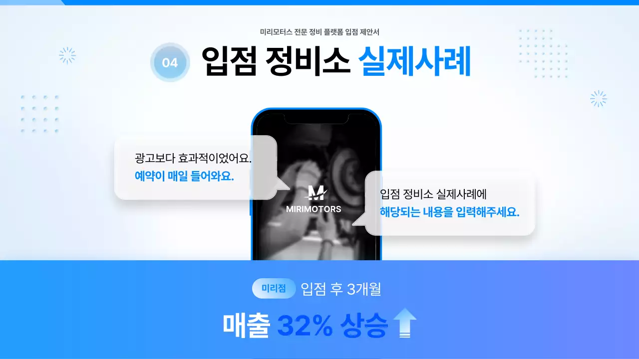하늘색 모던 자동차 제안서