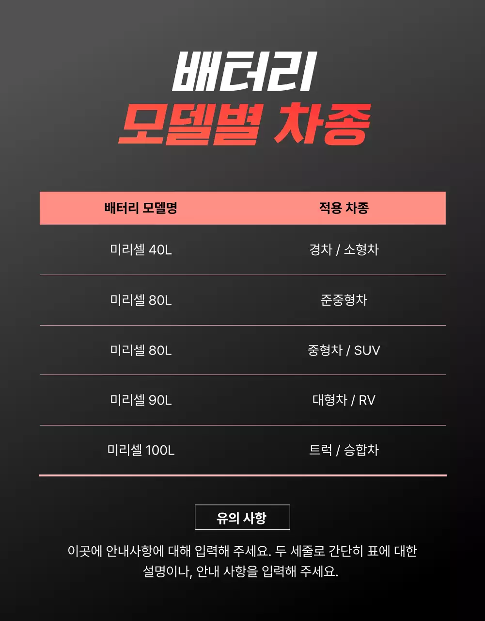 빨강 모던 자동차 광고