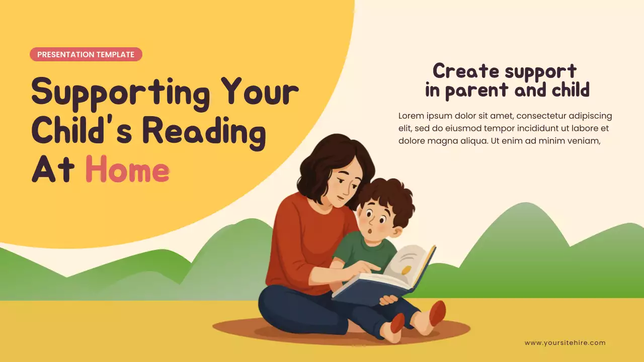 Yellow Illustrated Home Schooling Lecture Presentation