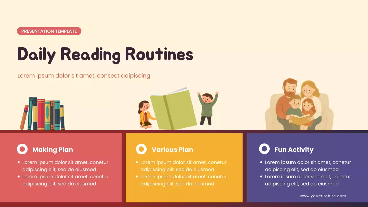 Yellow Illustrated Home Schooling Lecture Presentation