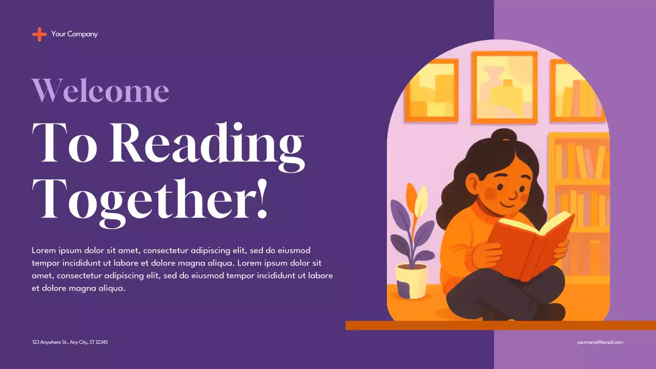 Purple Modern Reading for Kids Presentation