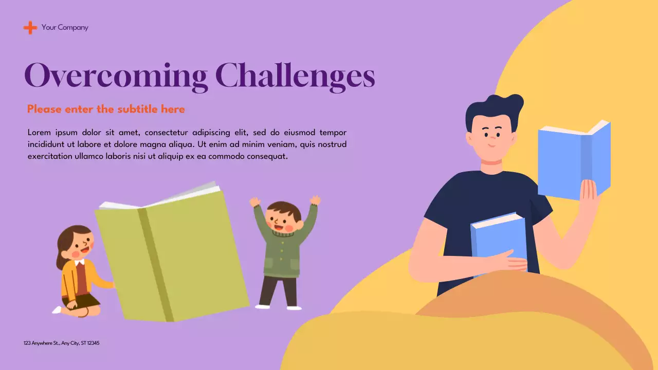 Purple Modern Reading for Kids Presentation