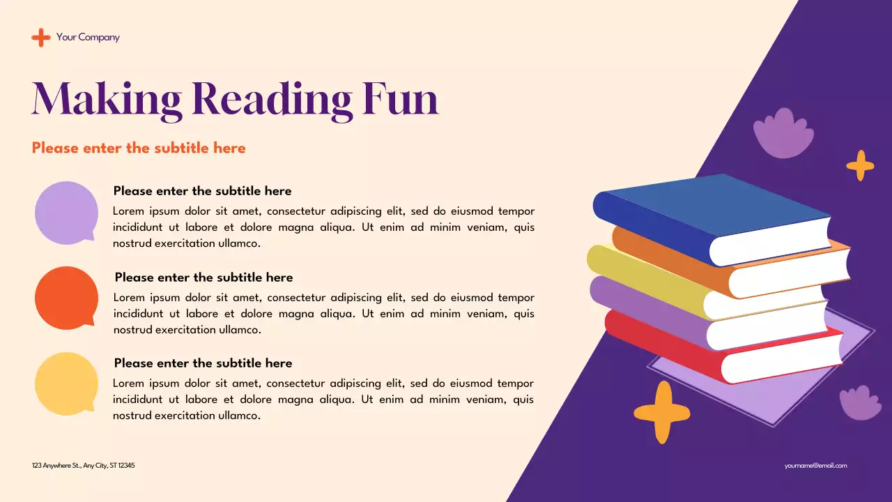 Purple Modern Reading for Kids Presentation