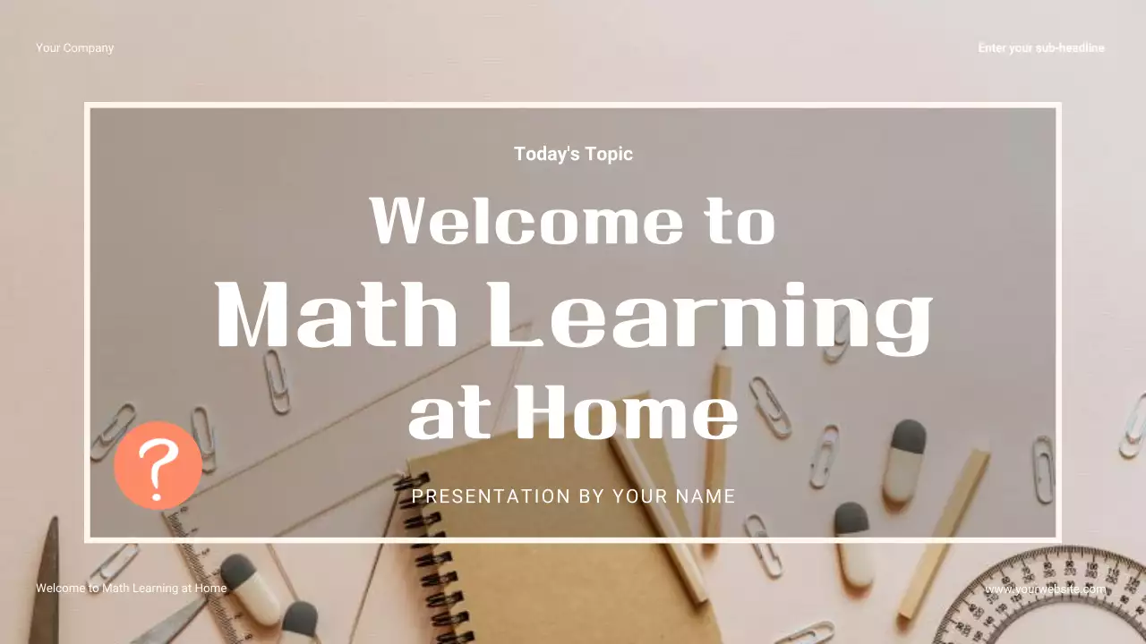 Beige Minimal Math Course Presentation
