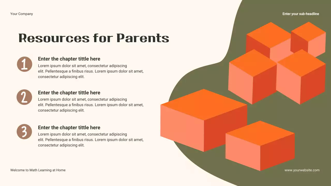 Bài thuyết trình khóa học toán tối giản màu be