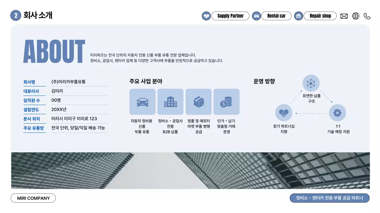 회색 모던 자동차 제안서