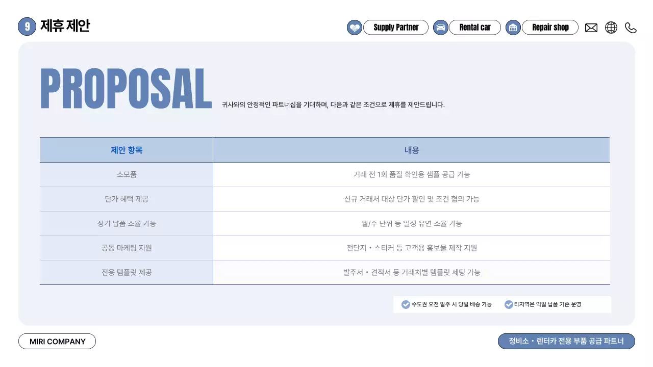 회색 모던 자동차 제안서