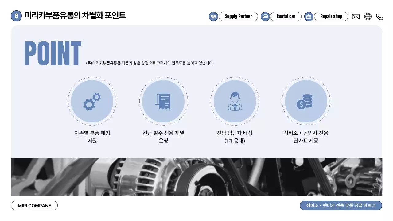 회색 모던 자동차 제안서