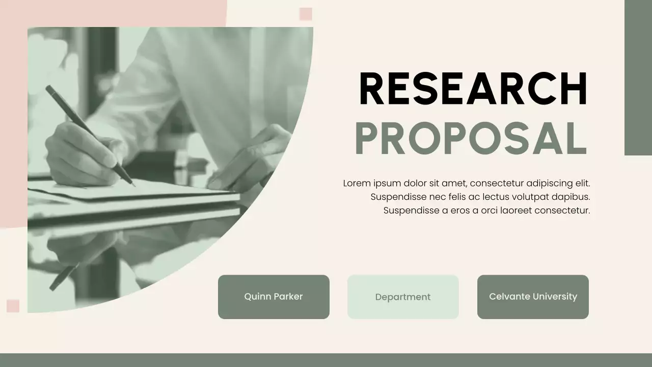 Beige and Green Research Proposal Presentation