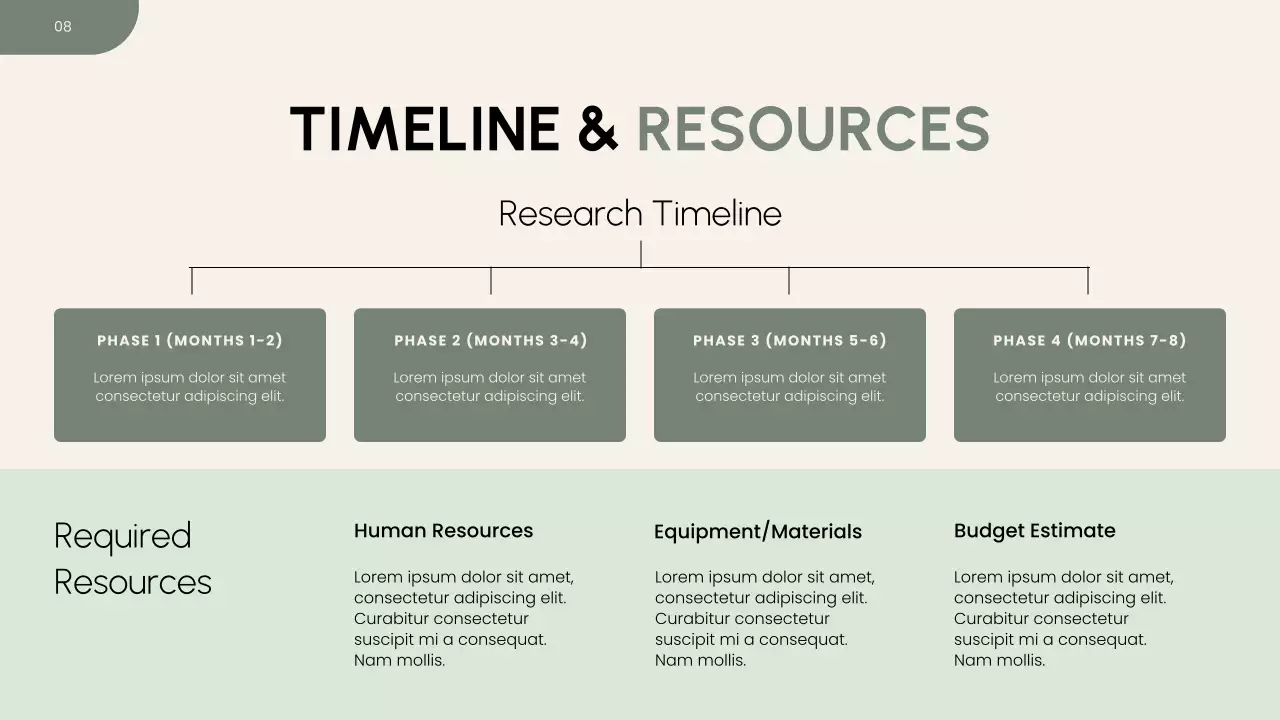 Beige and Green Research Proposal Presentation