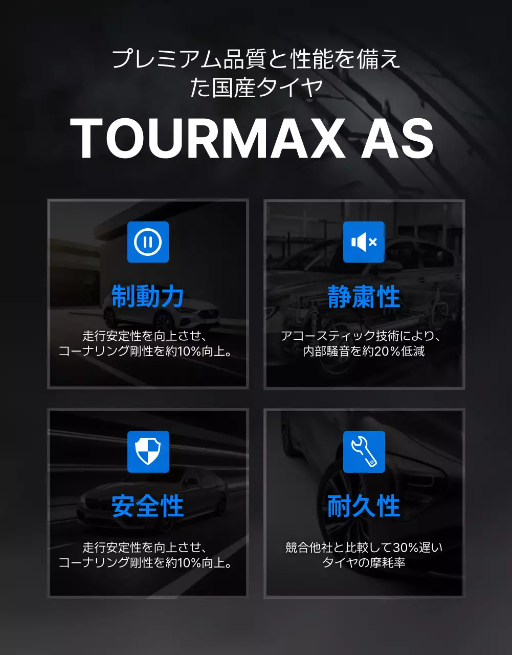 青 モダン タイヤ ポスター