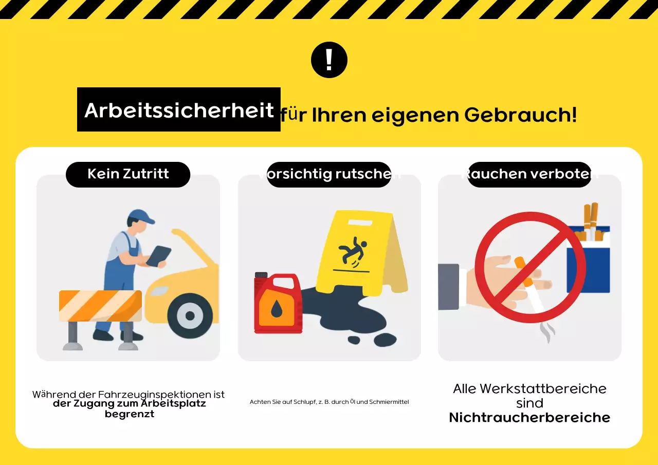 Gelbe grundlegende Sicherheitswarnung