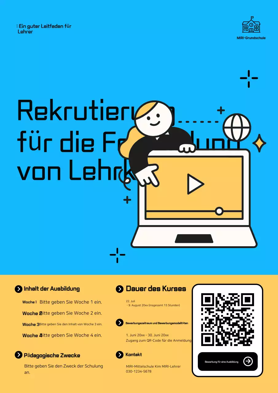 Sky Blue Modern Education – Leitfaden zur Studentenrekrutierung