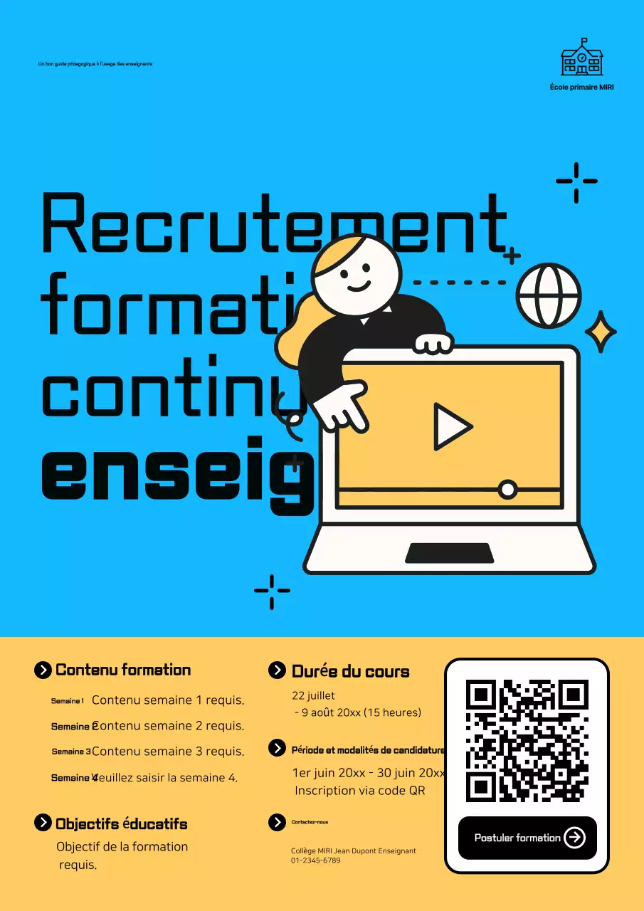 Guide de recrutement des étudiants de Sky Blue Modern Education