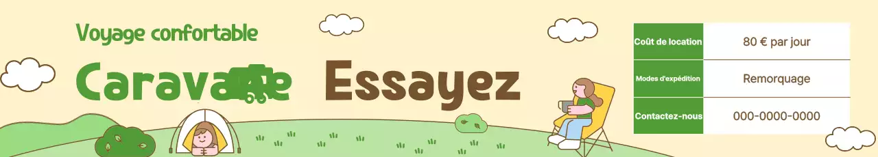 Publicité pour le camping Ivory Baby