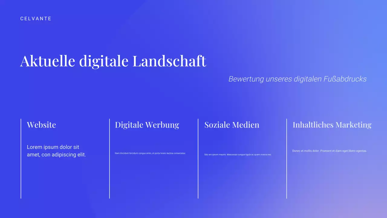 blaue moderne Marketingpräsentation
