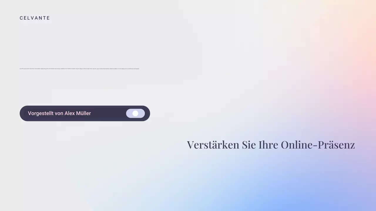 blaue moderne Marketingpräsentation