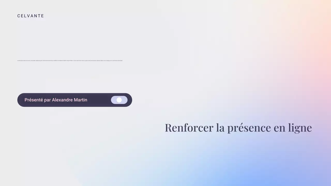 présentation marketing moderne bleue