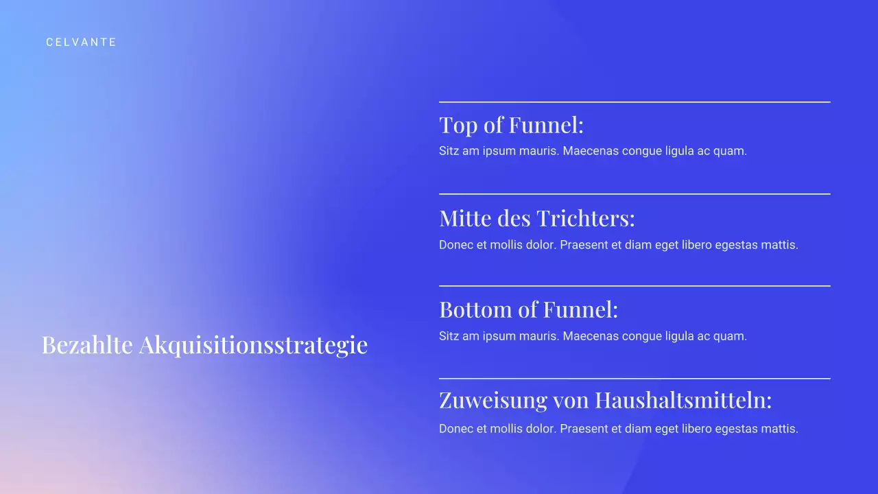 blaue moderne Marketingpräsentation