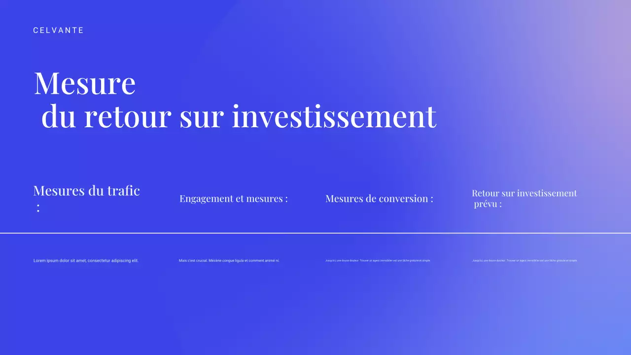 présentation marketing moderne bleue